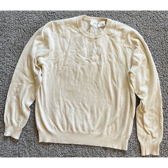 Isaac Mizrahi Large Crewneck Cream Silk Blend Sweater. - Picture 3 of 6